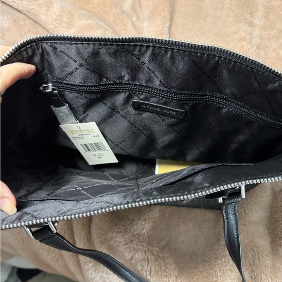 Michael Kors Black and Dark Gray Tote - Picture 2 of 2